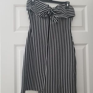 Black striped dress